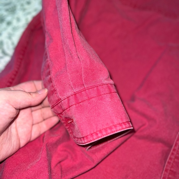 Vintage Men’s LL Bean Classic Button Down Shirt Red Size Large - Picture 7 of 10